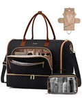 LOVEVOOK Convertible Travel Duffle Bag for Women Men, Garment Bag for Travel, Quilted Overnight Weekender Carry On Duffel Bags for Airplane, Suit Bags for Trip, Business