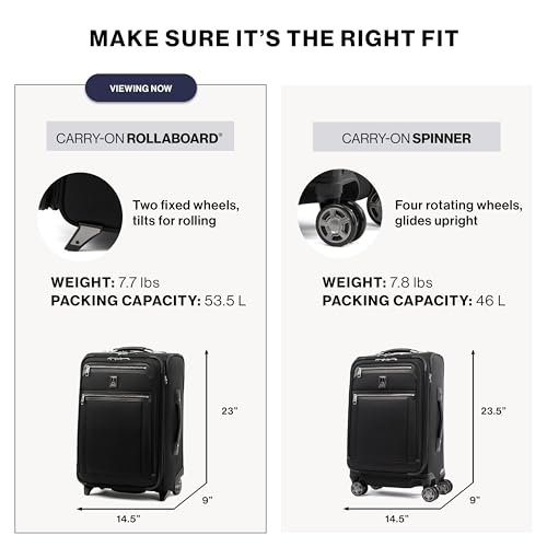 Travelpro Platinum Elite Softside Expandable Carry on Luggage, 2 Wheel Upright Suitcase, USB Port, Men and Women, Bordeaux, Carry On 22-Inch