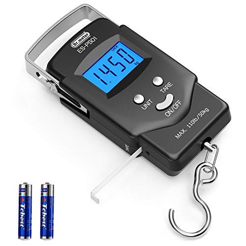 Dr.meter Fish Scale, 110 lb Digital Luggage Scale with Tape