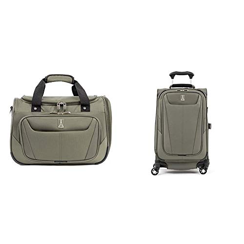 Travelpro Luggage Maxlite 5 18" Lightweight Carry-on Under Seat Tote Travel, Slate Green, One Size with Carry-on 21" Expandable Softside Luggage Slate Green, 21-Inch
