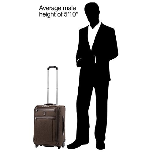 Travelpro Platinum Elite Softside Expandable Carry on Luggage, 2 Wheel Upright Suitcase, USB Port, Men and Women, Rich Espresso, Carry On 22-Inch