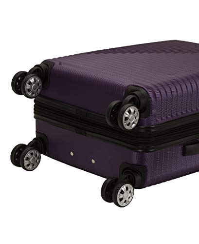 Rockland Star Trail Hardside 20" Expandable Spinner Wheel Carry-on Luggage, Purple