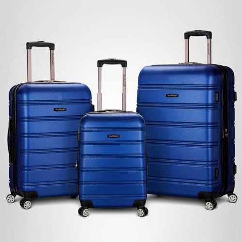 Rockland Melbourne Hardside Expandable Spinner Wheel Luggage, Carry-On 20", Blue