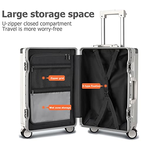 feilario PC Hardside Carry On Luggage, Aluminum Frame, TSA Lock, Cup Holder