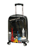 Rockland Departure Hardside Spinner Wheel Luggage, Carry-On 20", Departure