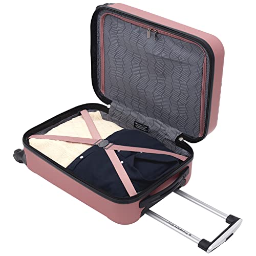 Travelers Club Cosmo Luggage, Rose Gold - 20 Inch, 20-Inch