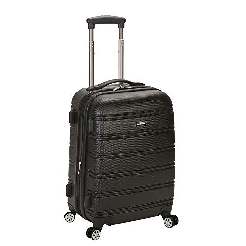 Rockland Melbourne Hardside Expandable Spinner Wheel Luggage, Carry-On 20", Black