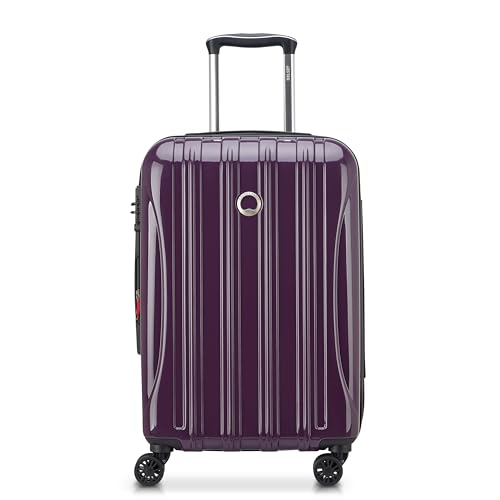 DELSEY PARIS Helium Aero Hardside Expandable Luggage with Spinner Wheels, Plum, Carry-On Plus 21 Inch