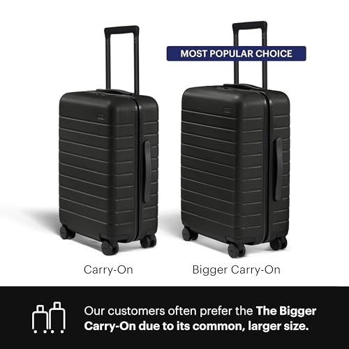 Away Carry-On Luggage - 22-Inch Lightweight Hardside Suitcase with 360° Spinner Wheels, Interior Compression System, TSA-Approved Lock - Jet Black