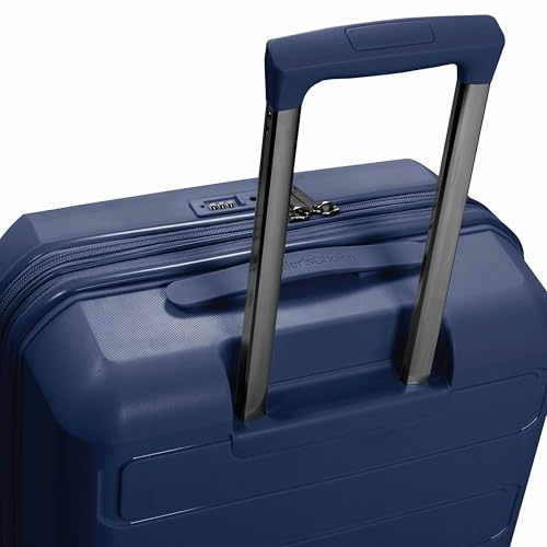 Traveler's Choice Pagosa Hardshell Expandable Luggage with Spinner Wheels, Navy, 22-Inch Carry-on