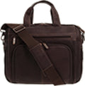 Kenneth Cole Reaction Full-Grain Colombian Leather Briefcase Expandable RFID 15.6" Laptop Computer Business Portfolio Shoulder Bag, Brown