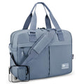 BAGZY 40x30x15cm Personal Item Travel Bag 16x12x6 Under-seat Carry on Bags for Airplanes 20L Expandable 30L Lightweight Duffle Bag Weekender Bags with Wet Pocket for Gym Overnight Hospital Blue