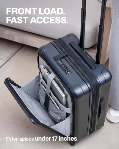 Coolife Blue hardside carry-on for 22x14x9 carry-on luggage detail 2
