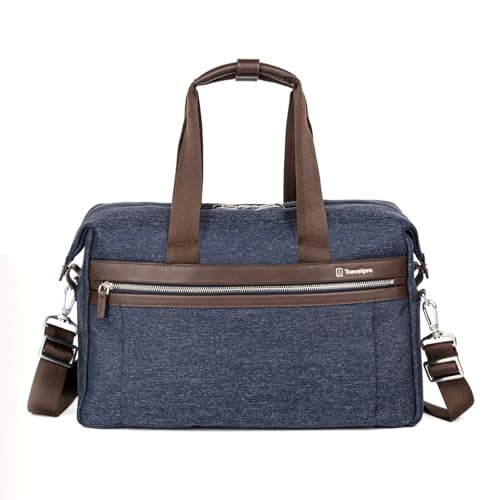 Travelpro Platinum Elite Carry on Soft Travel Underseat Tote Bag, Weekender, Overnight, Men and Women, True Navy Blue, 16.5 Inch
