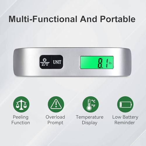 Qxutiwy Luggage Scale, 110 Pounds Digital Luggage Scale Battery Included