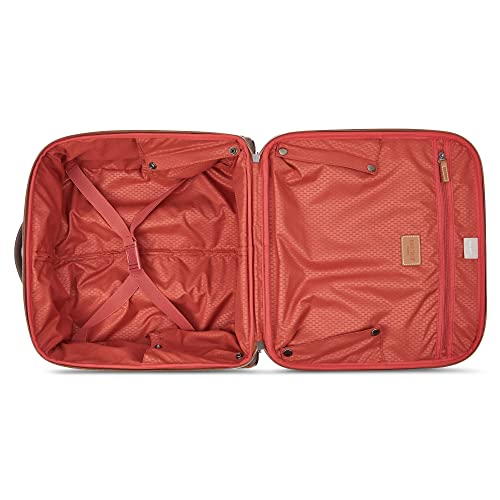 DELSEY PARIS Chatelet 2.0 Softside Luggage Under-Seater with 2 Wheels, Chocolate Brown, Carry on 16 Inch