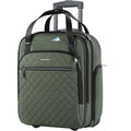 EMPSIGN Underseat Carry On Wheeled - 16" Carry on Bag with Wheels Multi-functional Lightweight Rolling Bag Overnight Weekender Small Suitcase for Women Men Travel Business, Army Green