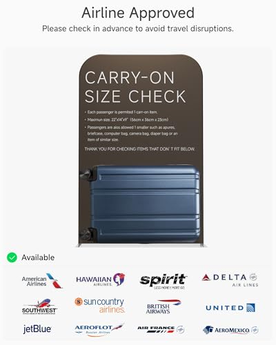 LUGGEX Carry On Luggage 22x14x9 Airline Approved, L2 100% PC Hard Shell Travel Suitcase with Smooth Spinner Wheels, TSA Lock (Black, 20 Inch, 40L)
