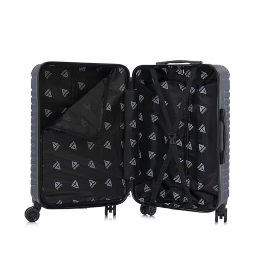 InUSA DEEP Luggage with GEL Handle | Spacious Traveling Suitcases, Travel Suitcase with Dual Spinner Wheels and Studs | 20 Inch Carry On Hardside Luggage | Blue