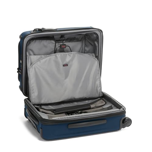 TUMI - Alpha Large Dual Access Expandable 4-Wheeled Carry-On Luggage - Zipper Expansion - Durable and Lightweight Travel Suitcase - TSA Lock Tracer - Navy Blue