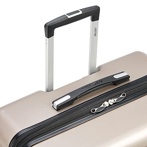 DELSEY PARIS Margot Hardside Luggage, Dual Wheel Spinners for Smooth Travel, Expandable with Spacious & Organizable compartments, Men and Women, Gold, Carry-On 20-Inch