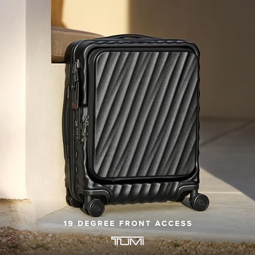 TUMI - 19 Degree Front Access Expandable Carry On - 4-Wheeled Hard Shell Suitcase - Travel Accessories - Black Texture