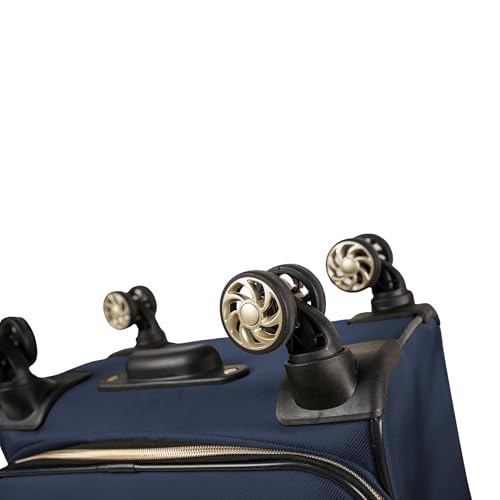 Kenneth Cole REACTION Chelsea Chevron Quilted Luggage, Navy, 20-Inch Carry On
