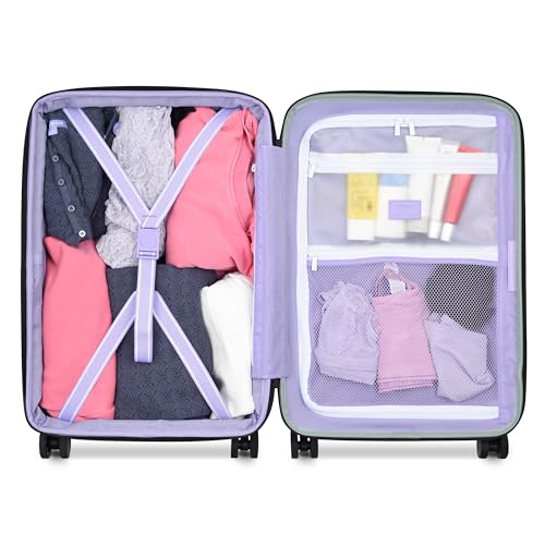 florence by mills Spin Me Away Hardside Expandable Luggage with Spinner Wheels, Sage Green, Carry-On 20 Inch