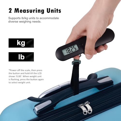NUTRI FIT Luggage Scale Travel Digital Suitcase Weight Scale Portable 110lb