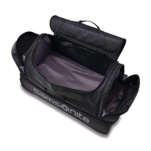 Samsonite Andante 2 Wheeled Duffel Bag – 22-Inch Durable Rolling Luggage with Inline Skate Wheels, Push-Button Handle & Spacious Compartments – Travel-Friendly and Lightweight - All Black
