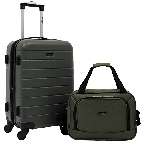 Wrangler Smart Spinner Hardside Luggage, 2 Piece Set, Deep Depths
