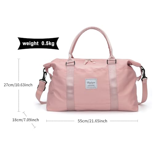 HYC00 Travel Duffel Bag,Carry-on Overnight Weekender Bags for Women,Sports Tote Gym Bag with Wet Pocket