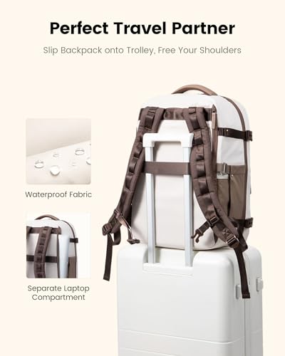 LOVEVOOK 40L Travel Backpack for Women, Airline Approved Carry On Luggage, TSA Personal Item Bag fits 15.6 Inch Laptop, Weekender Overnight Suitcase for Work