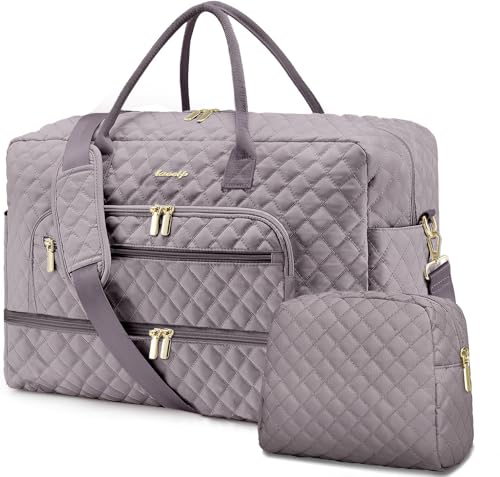 Travel Duffle Bag Weekender for Women - Carry-On Overnight Bag Personal Item Bag with Shoe Compartment & Wet Pocket Large Weekend Tote Bags with Toiletry Bag Hospital Bags for Labor and Delivery