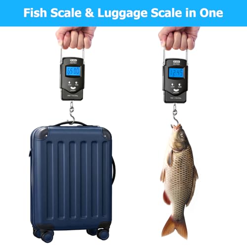 Dr.meter Fish Scale, 110 lb Digital Luggage Scale with Tape