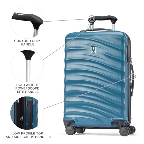 Travelpro Maxlite Air V2 Hardside Expandable Carry on Luggage, 8 Spinner Wheels, Lightweight Hard Shell Suitcase, TSA lock, Teal, Carry On 20-Inch