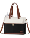 LOVEVOOK Laptop Tote Bag for Women – 15.6" Roomy Work Bag with Large Inside Cup Pocket, Multiple Pockets for Teacher Nurse, Large Capacity Carry on Travel, Computer Purse Handbag for Office College
