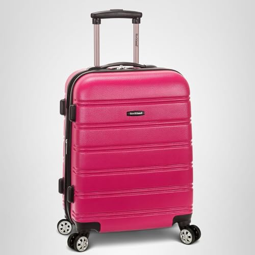 Rockland Melbourne Hardside Expandable Spinner Wheel Luggage, Carry-On 20", Magenta