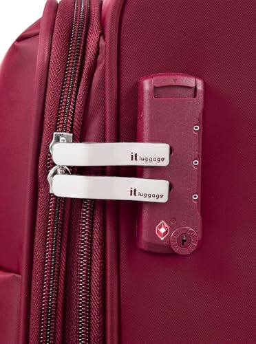 It Luggage Lustrous Luxe 22" Softside Carry-On 8 Wheel Spinner, French Port