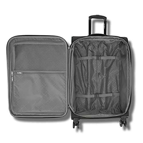 Samsonite Saire LTE Softside Expandable Luggage with Spinner Wheels, Black, 3-Piece Set (Carry On/Medium/Large)