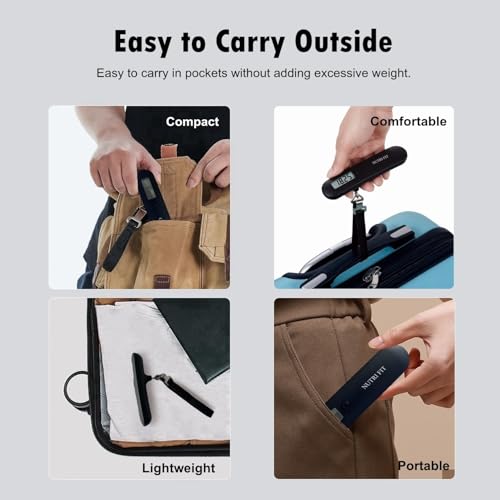 NUTRI FIT Luggage Scale Travel Digital Suitcase Weight Scale Portable 110lb