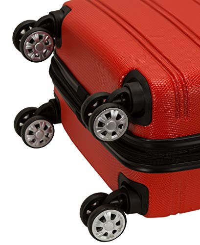 Rockland Melbourne Hardside Expandable Spinner Wheel Luggage, Carry-On 20", Red