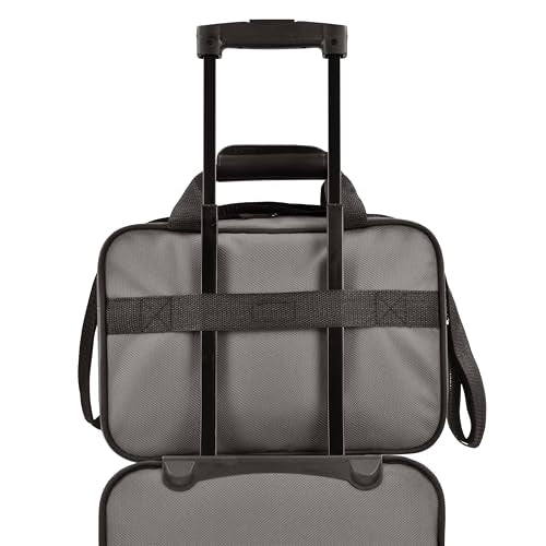 U.S. Traveler Rio 14" Travel Tote Bag, Lightweight 1200D Carry-On Bag for Women & Men, Grey