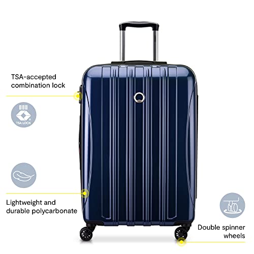 DELSEY PARIS Helium Aero Hardside Expandable Luggage with Spinner Wheels, Plum, Carry-On Plus 21 Inch