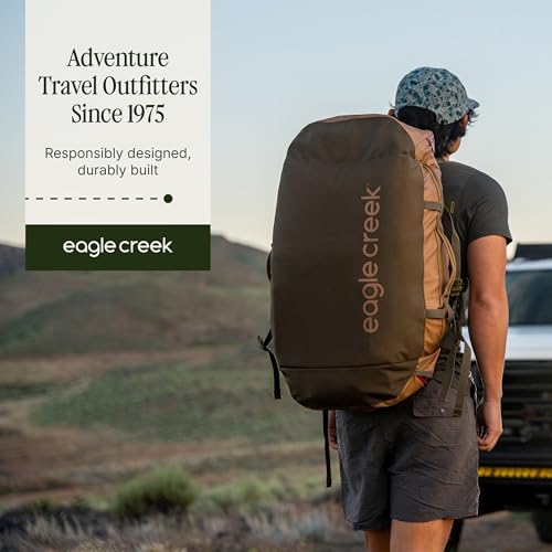 Eagle Creek Cargo Hauler Duffel Bag - Carry-On Duffel Bag for Travel - Easy Access Compartments - Lockable Zipper Opening - Water Resistant - Duck Green - 60L