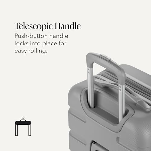SWISSGEAR Signature Hardside Expandable Carry-On Spinner Luggage, ABS Construction, TSA-Friendly Lock, and Built-In Cupholder, Grey, 19-Inch