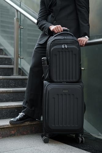 Kenneth Cole REACTION The Venturer 17" Polyester Tech Travel Backpack for Work, Black