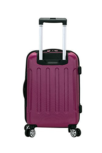 Rockland London Hardside Spinner Wheel Luggage, Magenta, Carry-On 20-Inch