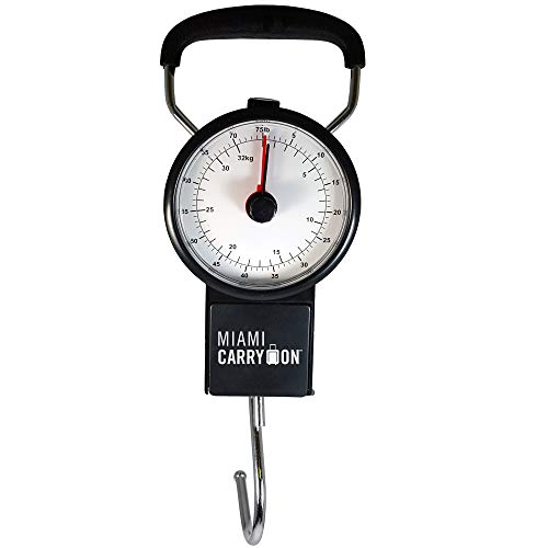 Mechanical Luggage Scale with Tape Measure, Up to 75 Pounds