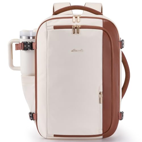 LOVEVOOK 40L Travel Backpack for Women,Carry on Luggage Backpack Flight Approved with 3 Packing Cubes,Waterproof Personal Item Travel Bag fits 17 Inch Laptop,Overnight Weekender Business Daypack